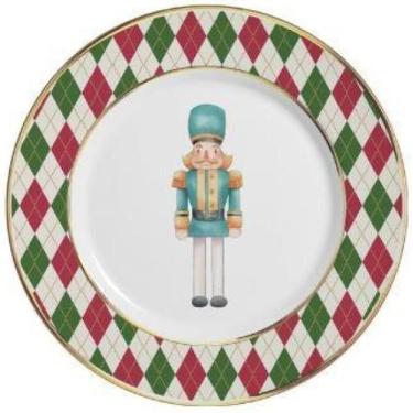 Imagem de Conjunto 6 Pratos De Sobremesa Soldadinhos Filete Ouro 21Cm - Alleanza