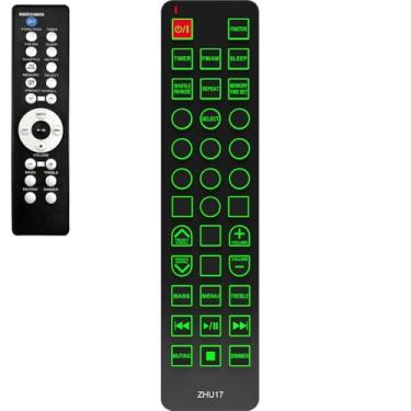 Imagem de Controle remoto de substituição para TEAC Micro Audio System RC-1185, Mc-dx50i D2, MCDX50I, RC1185, 02170DX50I1700, com retroiluminado, botões grandes