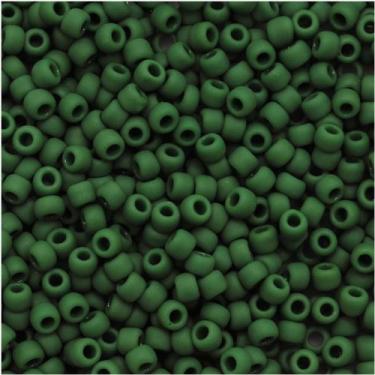 Imagem de Toho Grânulos redondos de sementes 11/0#47HF 'opaco fosco pinho verde' tubo de 8 gramas