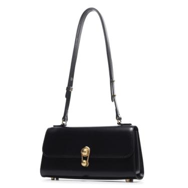 Imagem de LA FESTIN Bolsas transversais pequenas de couro para mulheres, bolsas modernas, bolsas de ombro, bolsas planetárias, Cavaleiro, preto