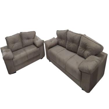 Imagem de Estofado 2 E 3 Lugares Veludo Choco Mamflex Choco