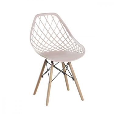 Imagem de Cadeira Cloe Base Madeira Nude Rivatti Nude