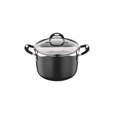 Imagem de Espagueteira Tramontina Mônaco Induction Alumínio Antiaderente Starflon Preto 22 Cm 5,4...