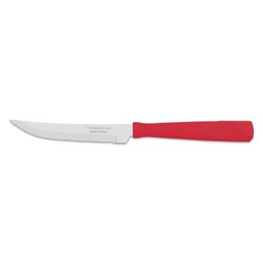 Imagem de Faca Para Churrasco 4" Tramontina New Kolor Em Aço Inox E Cabo Vermelho Tramontina