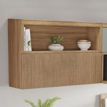 Imagem de Armário Aereo 1 Porta Bascula Marquesa 120cm 100% Mdf Nature