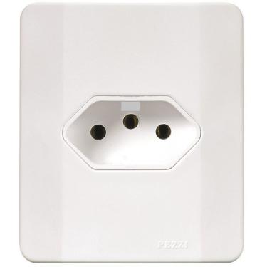 Imagem de Tomada Simples 2p+t C/caixa Sobrepor Branca 20a 60537 - Pezzi