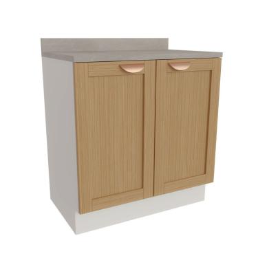 Imagem de Balcão 2 Portas 80cm Arizona Cabecasa Madeiramadeira Branco-figueira