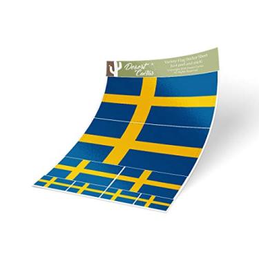 Imagem de Desert Cactus Adesivo de bandeira do país da Suécia pacote de tamanhos variados 8 total de peças infantis logotipo scrapbook carro vinil janela para-choque laptop sueco V