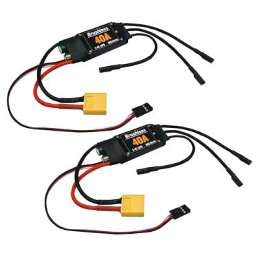 Imagem de 2PCS 40A Electric Brushless Motor Controller,ESC Speed Controller with XT60 and 3.5mm Bullet Plug for RC Drone RC Airplane Helicopter