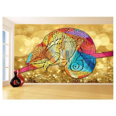 Imagem de Papel De Parede 3D Animais Pop Art Camaleão Pet 3,5M Pxa19
