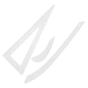 Imagem de Jogo 03 Réguas Corte Costura Curva Cavas Decotes Alfaiate Ac - LAPIDAR