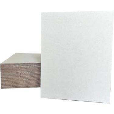 Imagem de ANSSDO Pacotes Com 50 Folhas De Papelão Ondulado 8,5 X 11", Divisórias Brancas Premium, Planas E Em Grande Quantidade Para Remessa, Correio, Decoração "Faça Você Mesmo" Artesanato.