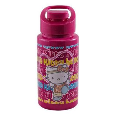 Imagem de Garrafa Squeeze Infantil 500ml Plástica Bob Esponja Bpa Free Cor Rosa 