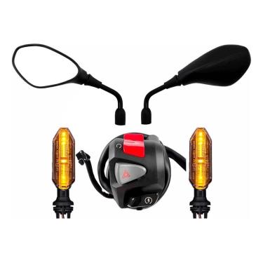 Imagem de Punho Partida Cb500 Pisca Cb250f Sequencial Retrovisor F800