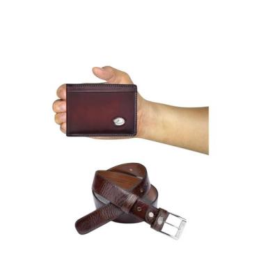Imagem de Kit Carteira Media Mitty Couro + Cinto Mitty M1R S4 , 90, Peça