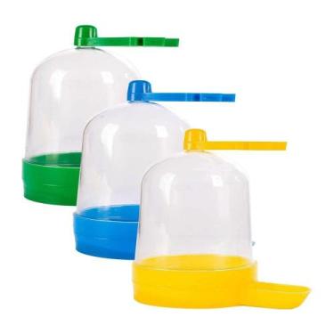 Imagem de Bebedouro para Sabiá Jel Plast Cores Mistas 250ml - Embalagem com 12 U