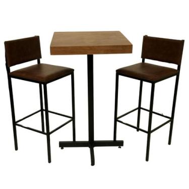 Imagem de Conjunto de Bistrô  Ibiza com 2 banquetas - DG Móveis - Reisol Móveis