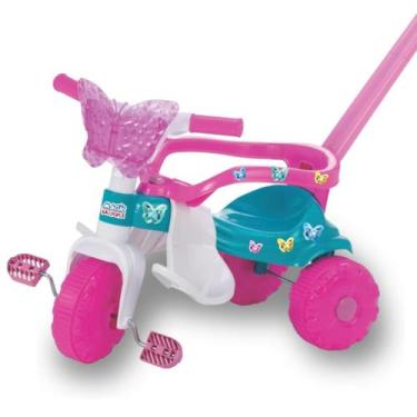 Imagem de Carrinho de Passeio Triciclo Motoca Infantil Butterfly Rosa Magic Toys