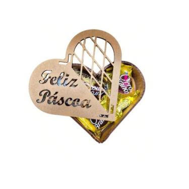 Imagem de 10 Caixa Coração Feliz Pásco Bombom - Mdf - NoBrand