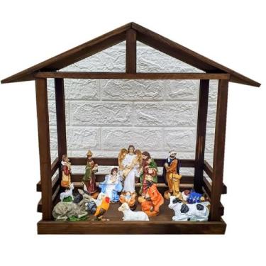 Imagem de Presépio De Natal 4 Personagens Com Estábulo - Ello