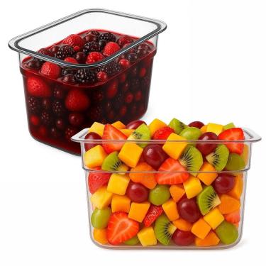 Imagem de Kit 2 Cuba Gastronômica Acrílico Gn 1/6 150mm Buffet Rechaud