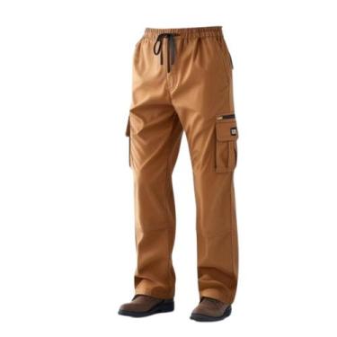 Imagem de Calças Cargo Jogger Skatista Feminina E Masculina C/ Elástico De Alta 