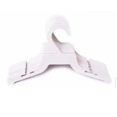 Imagem de Kit Com 50 Cabides Infantil Para Roupas. De Plástico Para Bebês, Pets COR: Branco Off-White