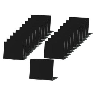 Imagem de Generic 20 Placas de Acrílico para Quadro Negro, Cartões de Lugar, Mesa em L para Eventos, Preto