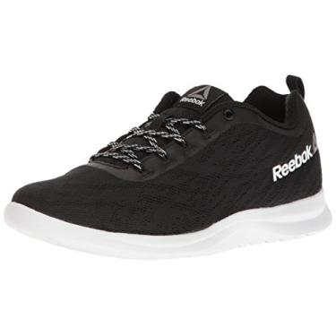 Imagem de Reebok Tênis de corrida feminino Walk Ahead MT, Preto/Branco/Em, 6