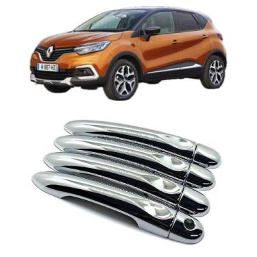 Imagem de Moldura Cromada 1 Ou 2 Furos Maçaneta Externa 4 Portas Captur 2017 Á 2