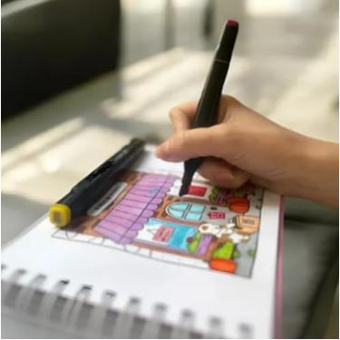 Imagem de Conjunto de Marcadores Artísticos, 48 Cores Sortidas com Estojo, Ponta Dupla para Desenho e Ilustração