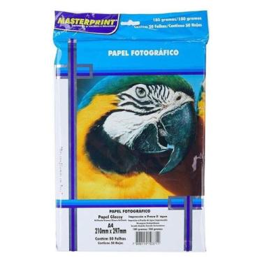 Imagem de Papel Fotográfico A4 Glossy 50 Folhas Branco - Masterprint - OUTRAS MA