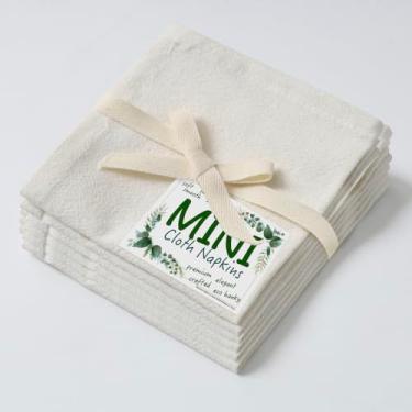 Imagem de Urby Guardanapos De Linho/Algodão Reutilizáveis Eco Hanky 25X25 Cm. Pequenos, Adequados Para Panos. Ideal Uso Infantil Como Almoços, Jantares E Ocasiões Casamentos, Aniversários Coquetéis. (Largura,