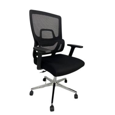 Imagem de Cadeira de Escritório Ergonômica Presidente Home Office com Tela Mesh Reclinável Premium - Preta