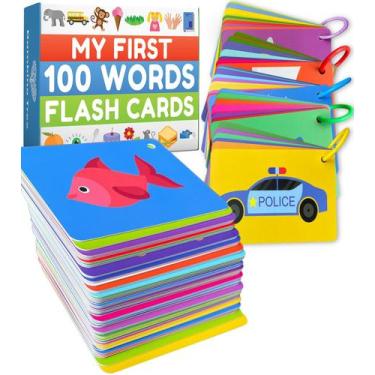Imagem de Cartões flash THE BAMBINO TREE 100 First Words com animais, comida