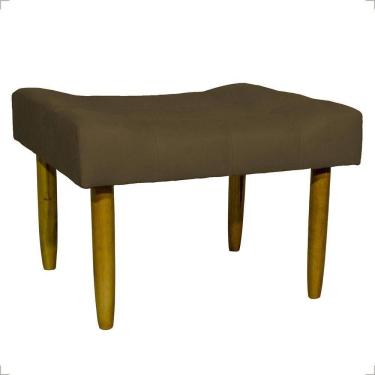 Imagem de Puff Decorativo Confortável Retangular Para Sala Recepção Quarto Requinte Suede Cores Pés Palito