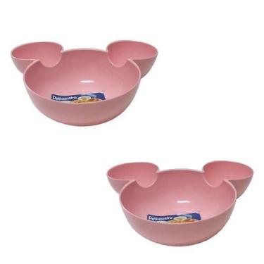 Imagem de Kit 2 Saladeiras Ratinho Rosa - Mickey e Minnie Presentes