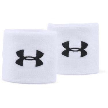 Imagem de Munhequeira Masculina Under Armour 3 Performance, Branco, U