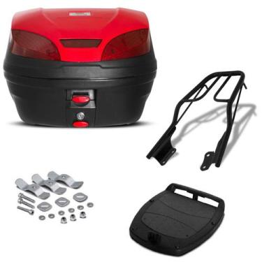 Imagem de Bau 30 Litros Pro Tork Smartbox 3 + Bagageiro Pop 110i 2016, VERMELHO,
