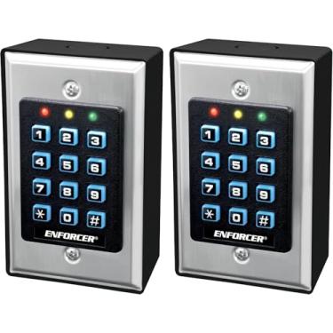 Imagem de Teclado de controle de acesso Seco-Larm SK-1011-SDQ, até 1.000 possíveis códigos de usuário (4-8 dígitos), a saída pode ser programada para ativar por até 99,999 segundos (quase 28 horas), Two Pack