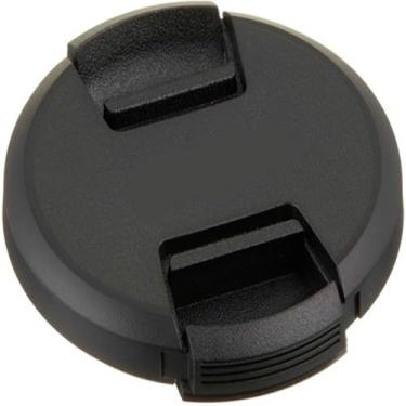 Imagem de Shenligod Tampa de lente de 77 mm 2 peças com tampa de lente Pacote de orifício de coleira para Canon para Nikon para câmeras Sony DSLR (77 mm)