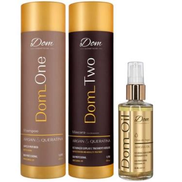 Imagem de Kit Dom Progressiva Oleo Reparador Finalizador Oil Argan 60ml - Dom Co