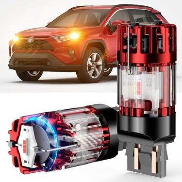 Imagem de ZONBEAM Lâmpadas de seta frontal LED âmbar 7443 7444NA WY21/5W compatíveis com RAV4 2013-2025 - CANBUS sem erros (plug-and-play), sem hiperflash - Potente e super brilhante com ventilador de