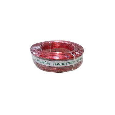 Imagem de Fio Cabinho Auto Plastic Pompeia 0,75 MM 300V Rolo com 100 Metros Vermelho