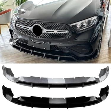 Imagem de Divisor de para-choque dianteiro difusor protetor spoiler acessórios para carro compatíveis com GLC-Class X254 GLC260 300 2023+ kit de carroceria (aparência de fibra de carbono)