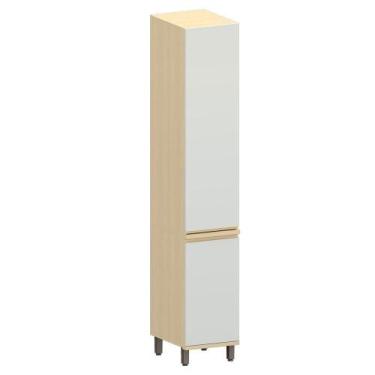 Imagem de Paneleiro Alto 40 Cm 2 Portas 4 Prateleiras Aurora Cinza Cristal - LUC