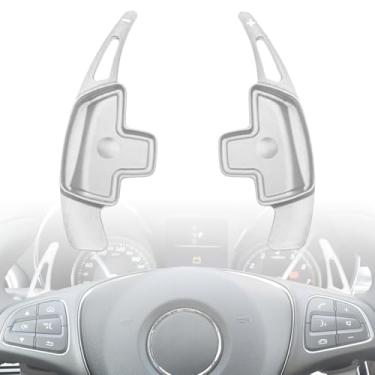 Imagem de Extensão de câmbio de volante compatível com Mercedes EQA EQB 2022 2023, C/CLS 2015-2021, E/SL/SLC 2017-2022, GLA/GLC/GLE/S 2016-2023, GLS 2017-2021, extensor de câmbio de alumínio