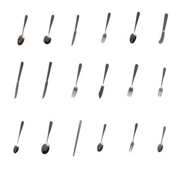 Imagem de Faca de bife e garfo de arpão de cor sólida clássica retrô confortável e requintada para uso doméstico