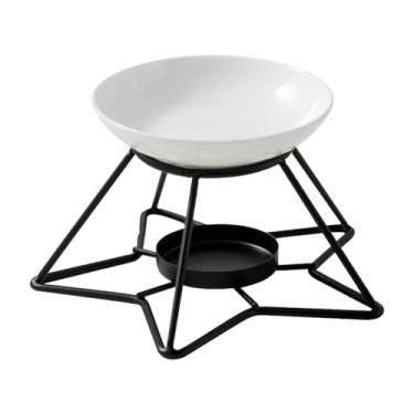 Imagem de XLWLLNJ Queimador de óleo essencial, suporte para velas, difusor de aromas de incenso, ceras derretidas, queimador para quarto, Base Preta