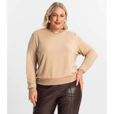 Imagem de Blusão Feminino Plus Size Manga Longa Secret Glam-Feminino